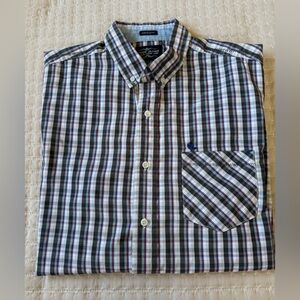 Cody James short sleeve plaid‎ shirt. XL